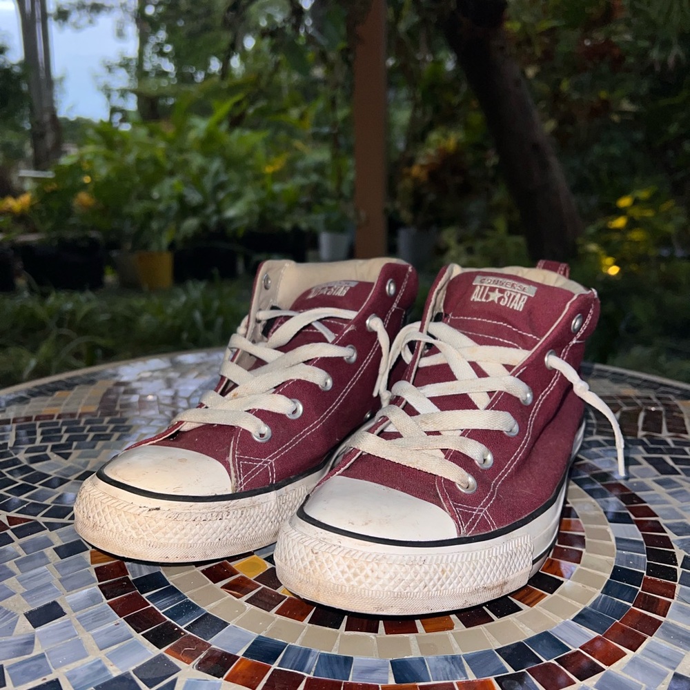 Converse Maroon Garnet Street Mid Top